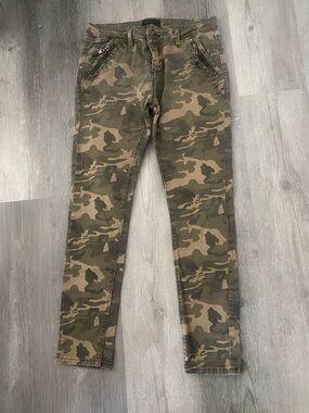 American Bazi Camo Skinny Jeans - Olive/Brown
